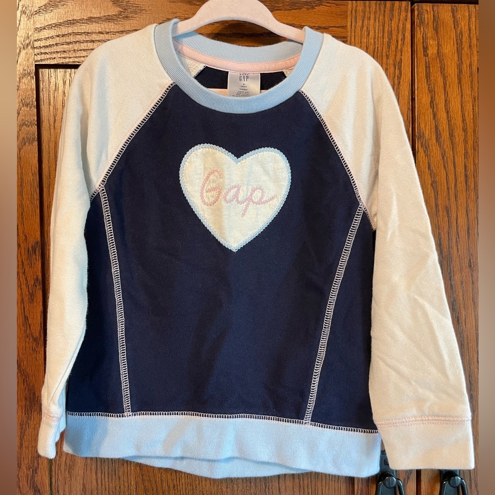Baby Gap heart patch sweatshirt